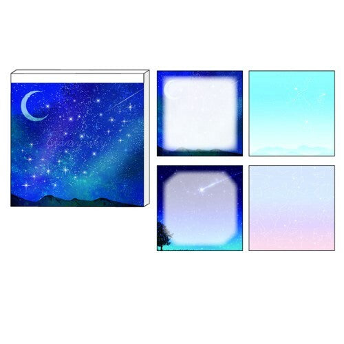 Clothes-Pin Kumikyoku Starry Sky Square Memo Pad
