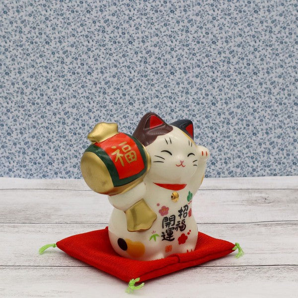 Yakushigama Shofuku Kaiun Maneki Neko lucky cat #7865 detail view