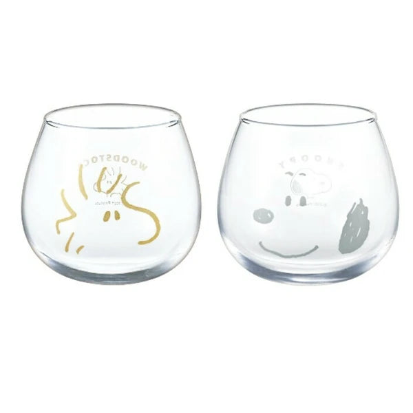 Snoopy & Woodstock Tumbler Pair [Made in Japan, Microwave & Dishwasher Safe] Umeko Zakka