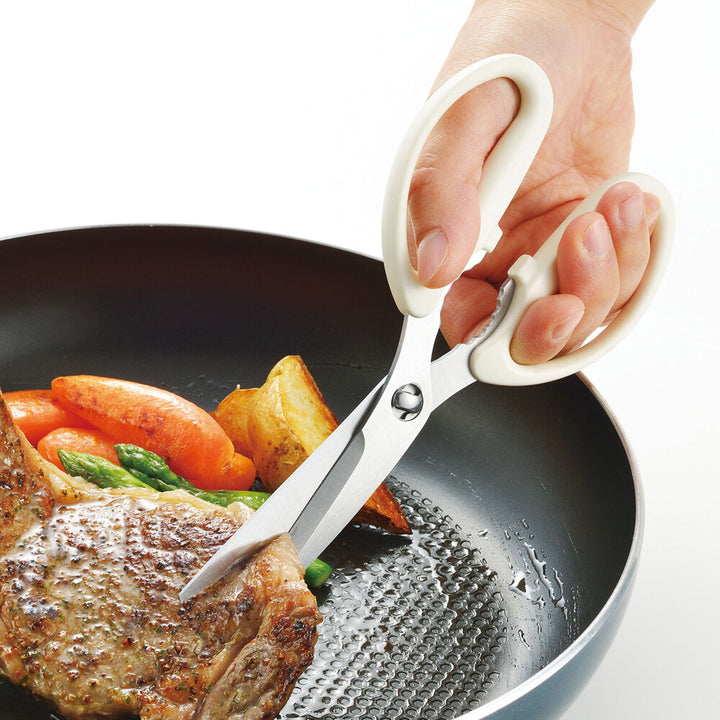 Shimomura Kogyo All Vegetable Smiling Kitchen Scissors (with Knife Sheath)