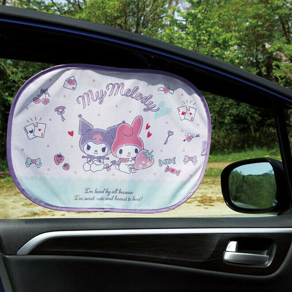 Skater Sanrio Adhesive Car Sunshade, Electrostatic Installation,UPF50+(My Melody)