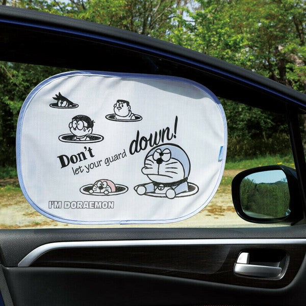 Skater Sanrio Adhesive Car Sunshade, Electrostatic Installation,UPF50+(Doraemon)