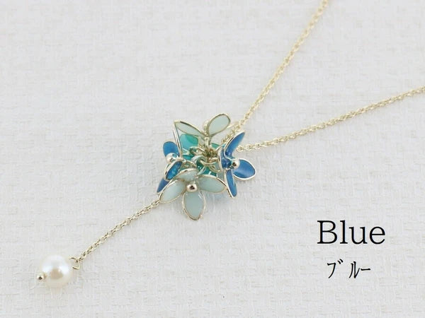 JUNO Hydrangea Pattern Long Necklace
