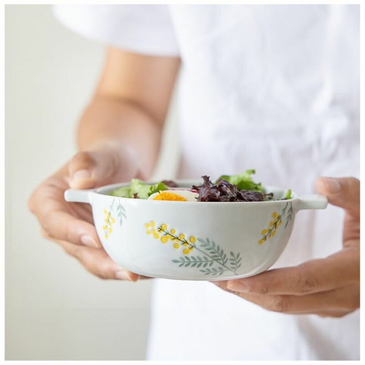 WAZAN Mimosa Double-Handle Gratin Bowl 400ml – Hasami Ware WAZAN
