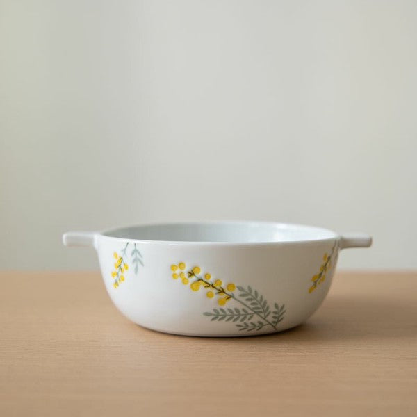 WAZAN Mimosa Double-Handle Gratin Bowl 400ml – Hasami Ware WAZAN