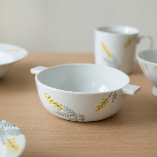 WAZAN Mimosa Double-Handle Gratin Bowl 400ml – Hasami Ware WAZAN
