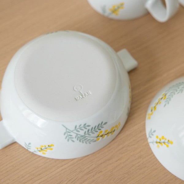 WAZAN Mimosa Double-Handle Gratin Bowl 400ml – Hasami Ware WAZAN