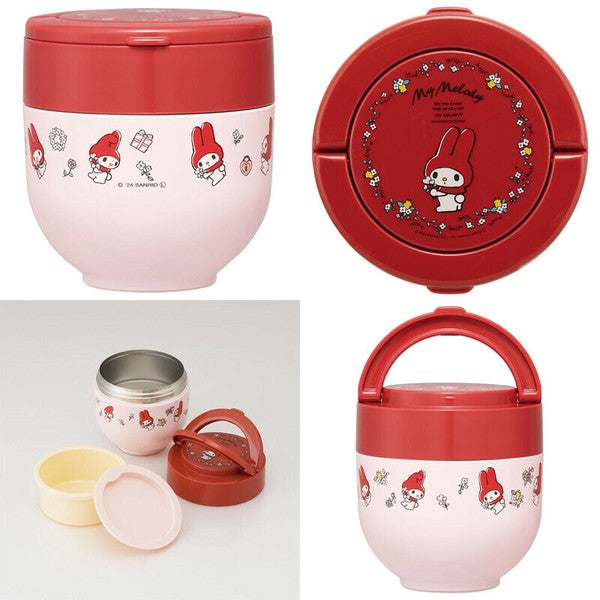 Skater Folding Handle Insulated/Cold Rice Bowl Jar/lunchbox 540ml  My Melody