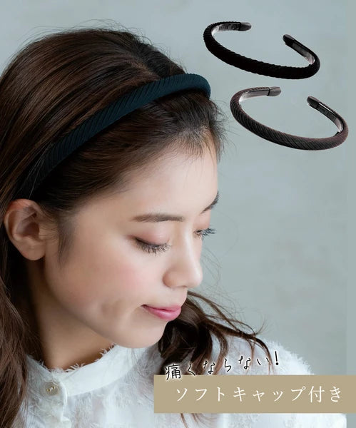 JUNO Fluffy and pleated hairband, comfortable to wear [Made in Japan] Yui mart