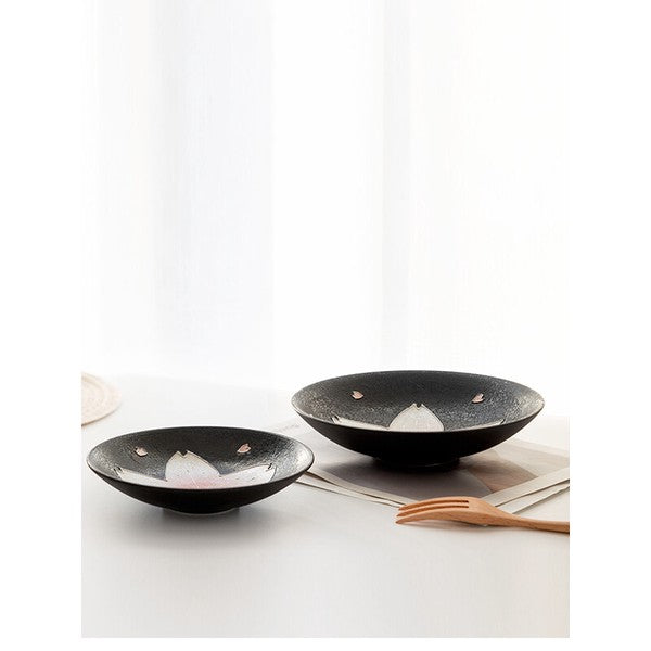Craft Nanpuu Iridescent Cherry Blossom Plate 8 in (20 cm) – Made in Japan Craft Nanpuu