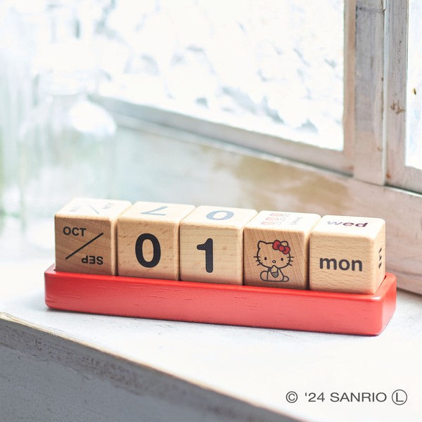 Sanrio's Hello Kitty Red Wooden Perpetual Calendar