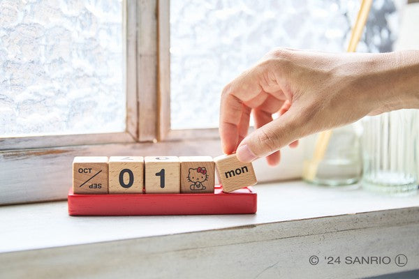 Sanrio's Hello Kitty Red Wooden Perpetual Calendar