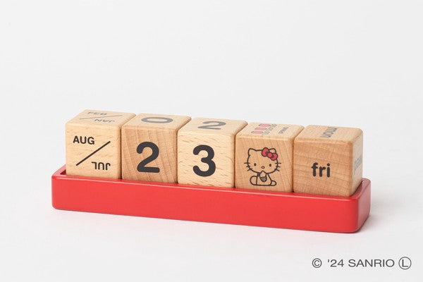 Sanrio's Hello Kitty Red Wooden Perpetual Calendar