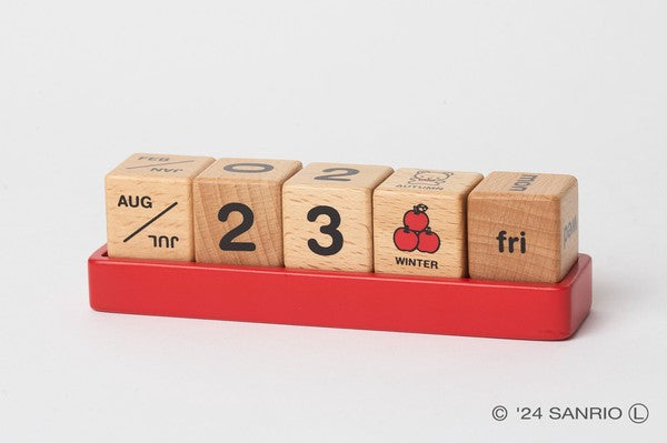 Sanrio's Hello Kitty Red Wooden Perpetual Calendar