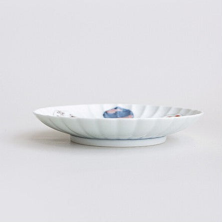 Hand-Painted Gourd Chrysanthemum Plate 15.5 cm – Made in Japan Tokushichi Kiln