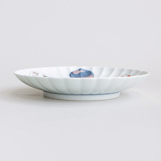 Hand-Painted Gourd Chrysanthemum Plate 15.5 cm – Made in Japan Tokushichi Kiln