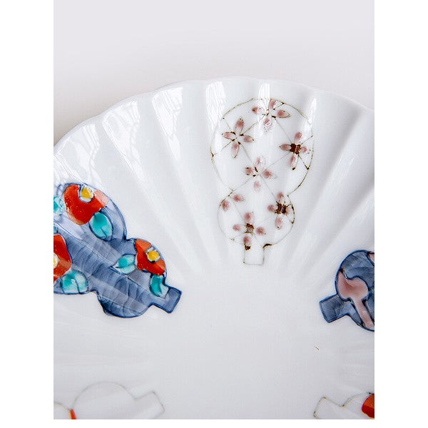 Hand-Painted Gourd Chrysanthemum Plate 15.5 cm – Made in Japan Tokushichi Kiln