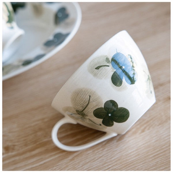 Arita Hasami Ware Hand-Painted Clover Soup Cup 400ml Craft Nanpuu