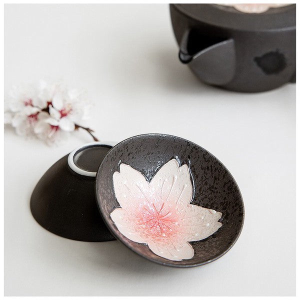 Iridescent Cherry Blossom Japanese Tea Set – Teapot & 2 Cups Craft Nanpuu