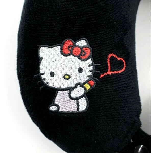 [Siffler] Memory Foam Neck Pillow Hello Kitty Black Heart