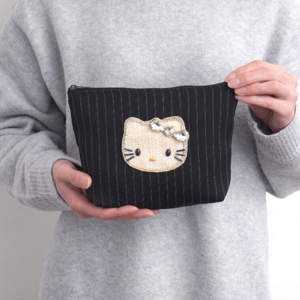 Hello Kitty stripe pattern pouch mk25003