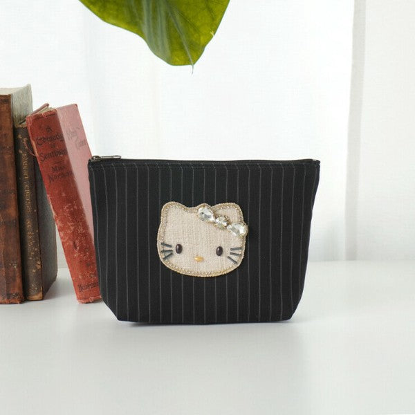 Hello Kitty stripe pattern pouch mk25003