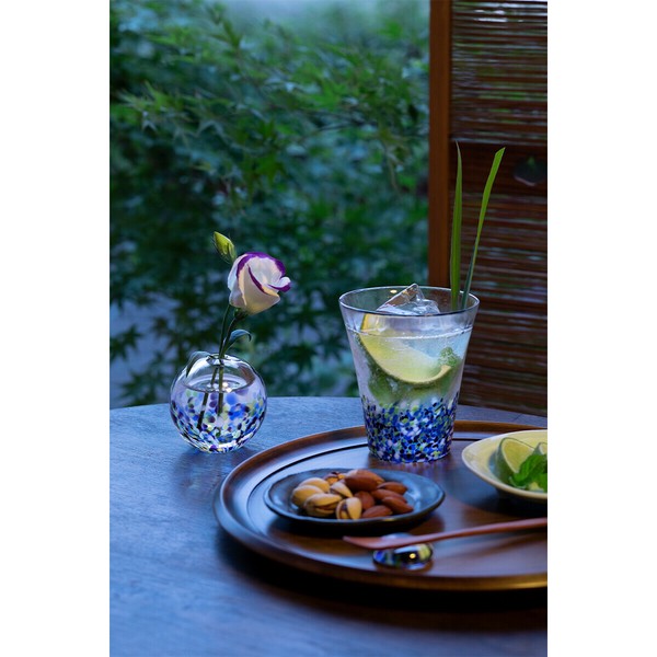 Japan Tsugaru VIDRO Japan's Four Seasons Handmade Glass Single Vase - Evening Firefly