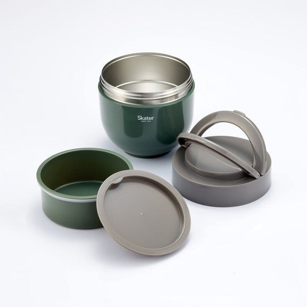 Skater Antibacterial insulated lunch bowl/food container with folding handle, 1250ml Yui mart