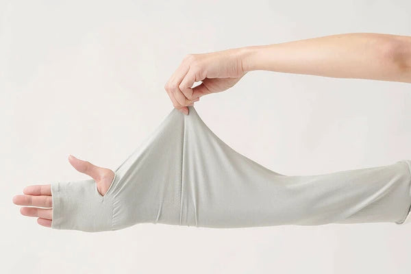 UV & Cool Soft Fit Arm Sleeve, UV Protection, Sun Protection, Cool Feeling, Light Gray