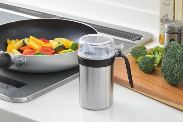 Yoshikawa Stainless Steel Oil Dispenser 400ml – Made in Japan Yoshikawa