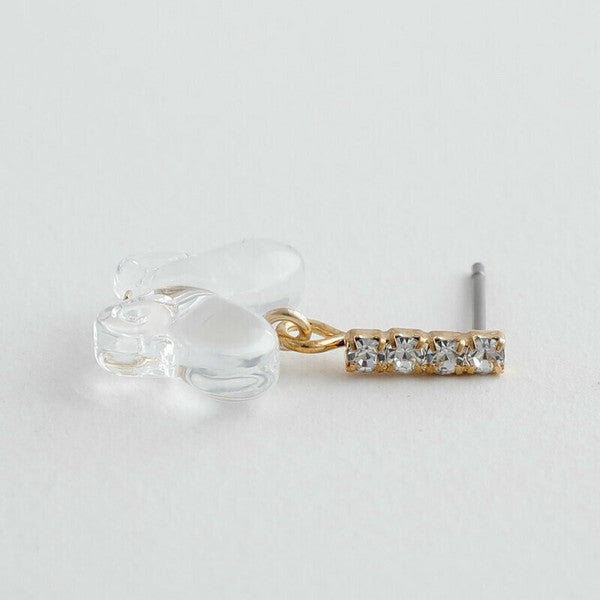 JewCas Neo Eden Crystal Flutter Earrings [JC4882]
