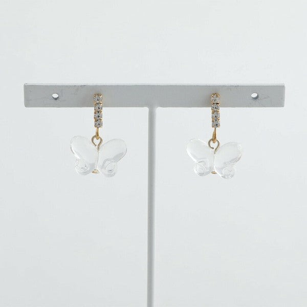 JewCas Neo Eden Crystal Flutter Earrings [JC4882]