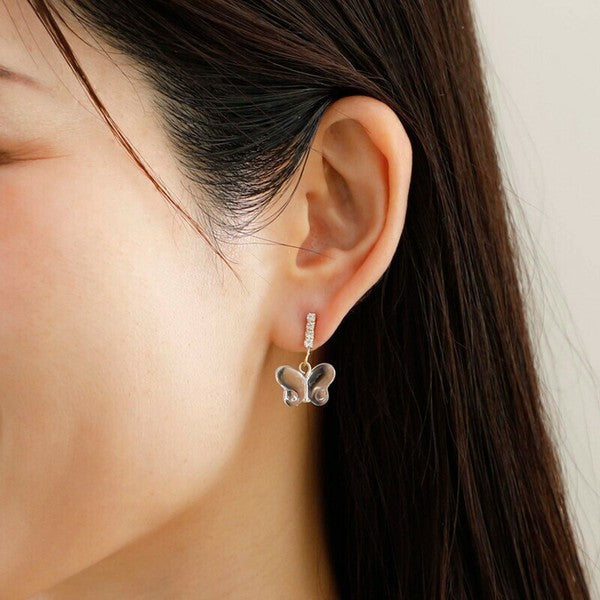 JewCas Neo Eden Crystal Flutter Earrings [JC4882]