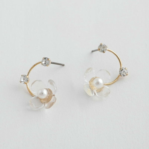 JewCas Neo Eden Crystal Flower Earrings [JC4883]