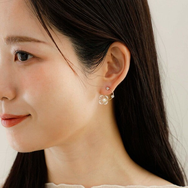 JewCas Neo Eden Crystal Flower Earrings [JC4883]