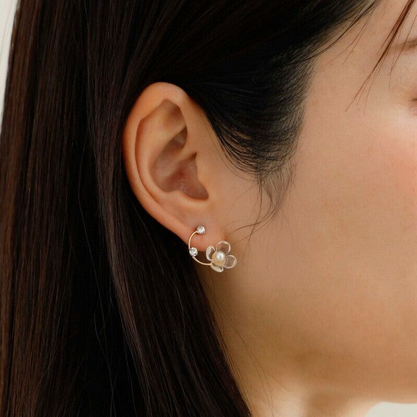 JewCas Neo Eden Crystal Flower Earrings [JC4883]