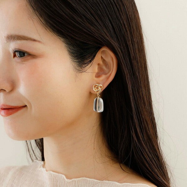 JewCas Neo Eden Rectangle Air Fit Earrings [JC4884]
