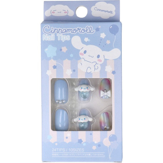 Cinnamoroll press-on nail tips set, 24 pieces