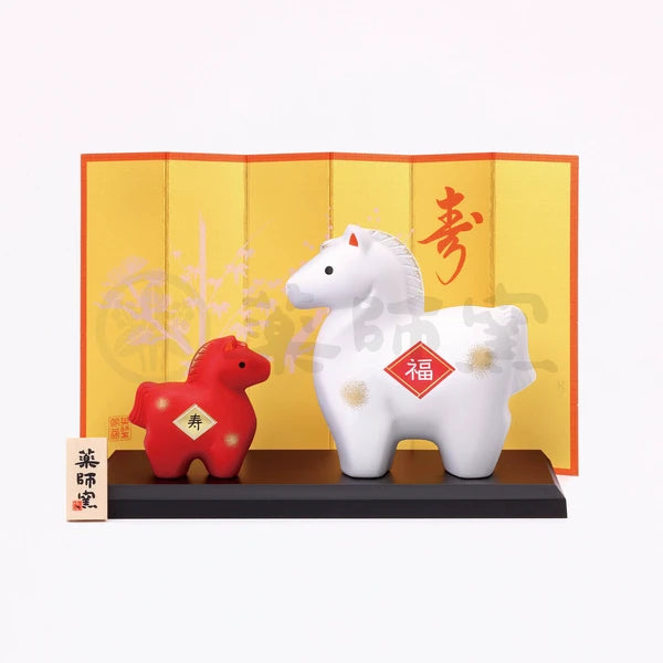 【pre-order】Jinzhai Happiness Horse (Red and White, Large Size)