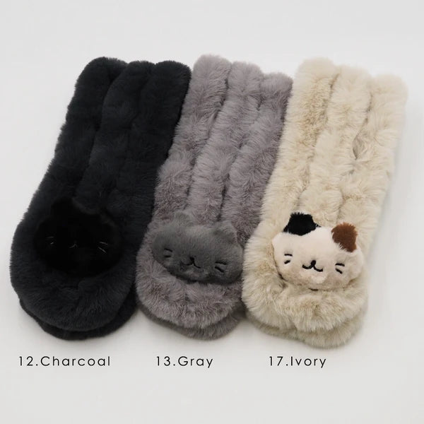 Lune Jumelle Recycled Faux Fur Cat Scarf Yui mart