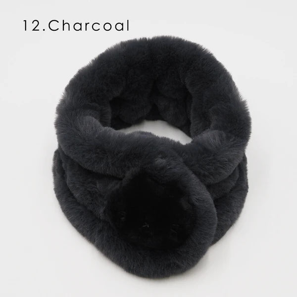 Lune Jumelle Recycled Faux Fur Cat Scarf Yui mart