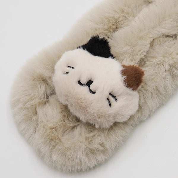 Recycled and eco-friendly cat scarf，Grey Yui mart