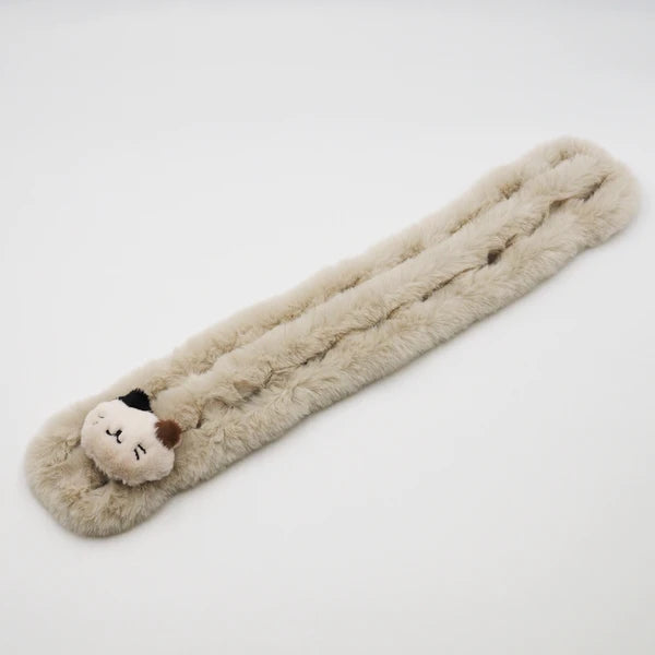 Recycled and eco-friendly cat scarf，Grey Yui mart