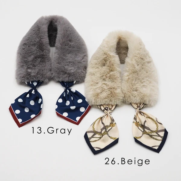 25AW Recycled Eco-Fur Tippet with One-Touch Scarf (25AW) Yui mart