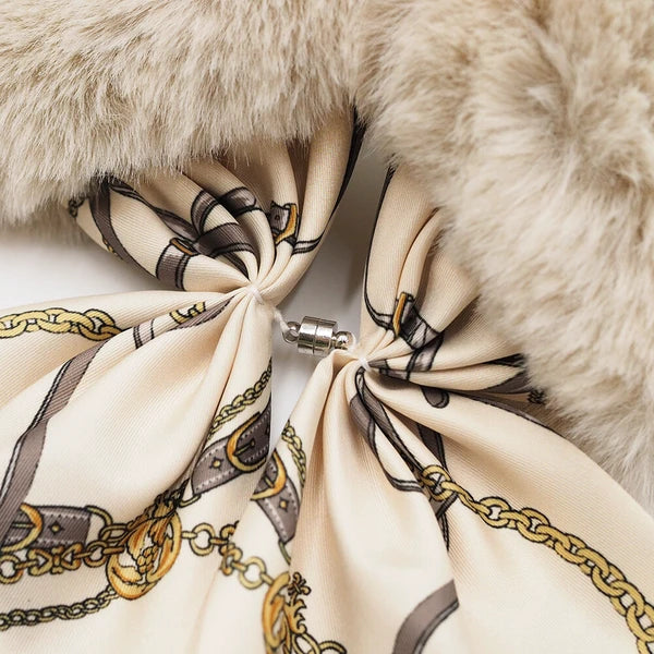 25AW Recycled Eco-Fur Tippet with One-Touch Scarf (Beige) Yui mart