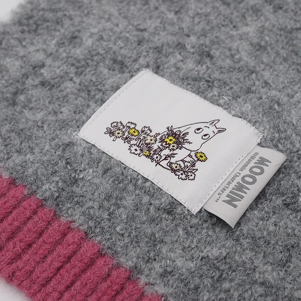 Lune jumelle x MOOMIN Wool-Blend Patch Scarf, Gray Lune jumelle