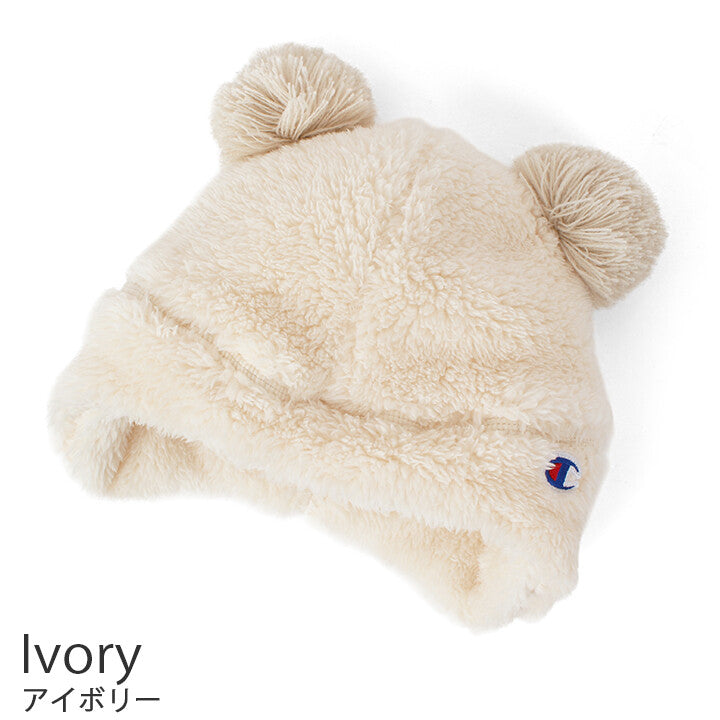 Champion Kids sherpa ear-flap winter hat in Ivory