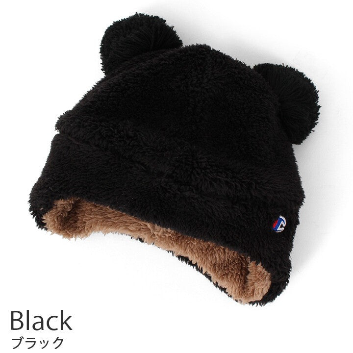 Champion Kids sherpa ear-flap winter hat in Black