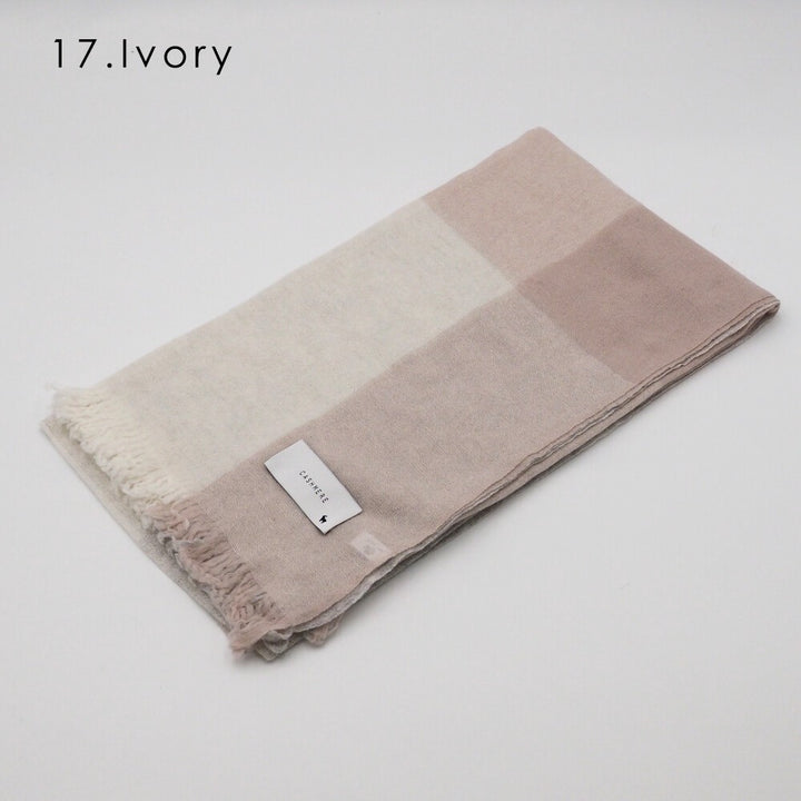 Lune jumelle lightweight cashmere modern-check stole
