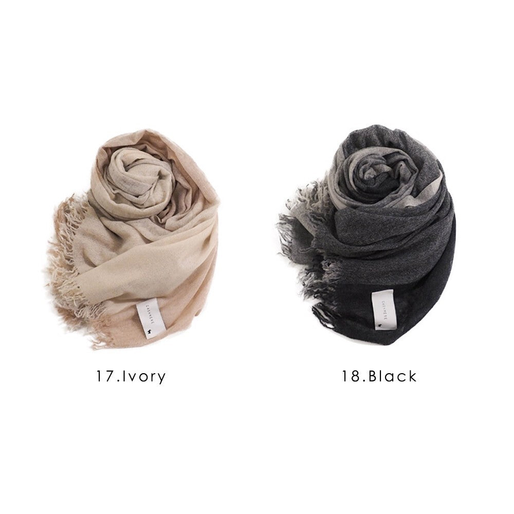 Lune jumelle lightweight cashmere modern-check stole – product view 5
